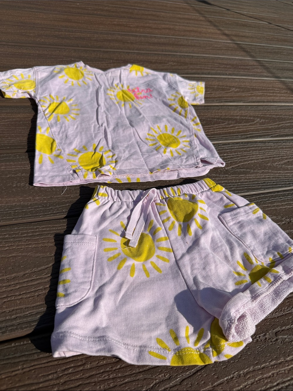 Zara Pink and Yellow Sun Matching Set - Picture 4 of 5